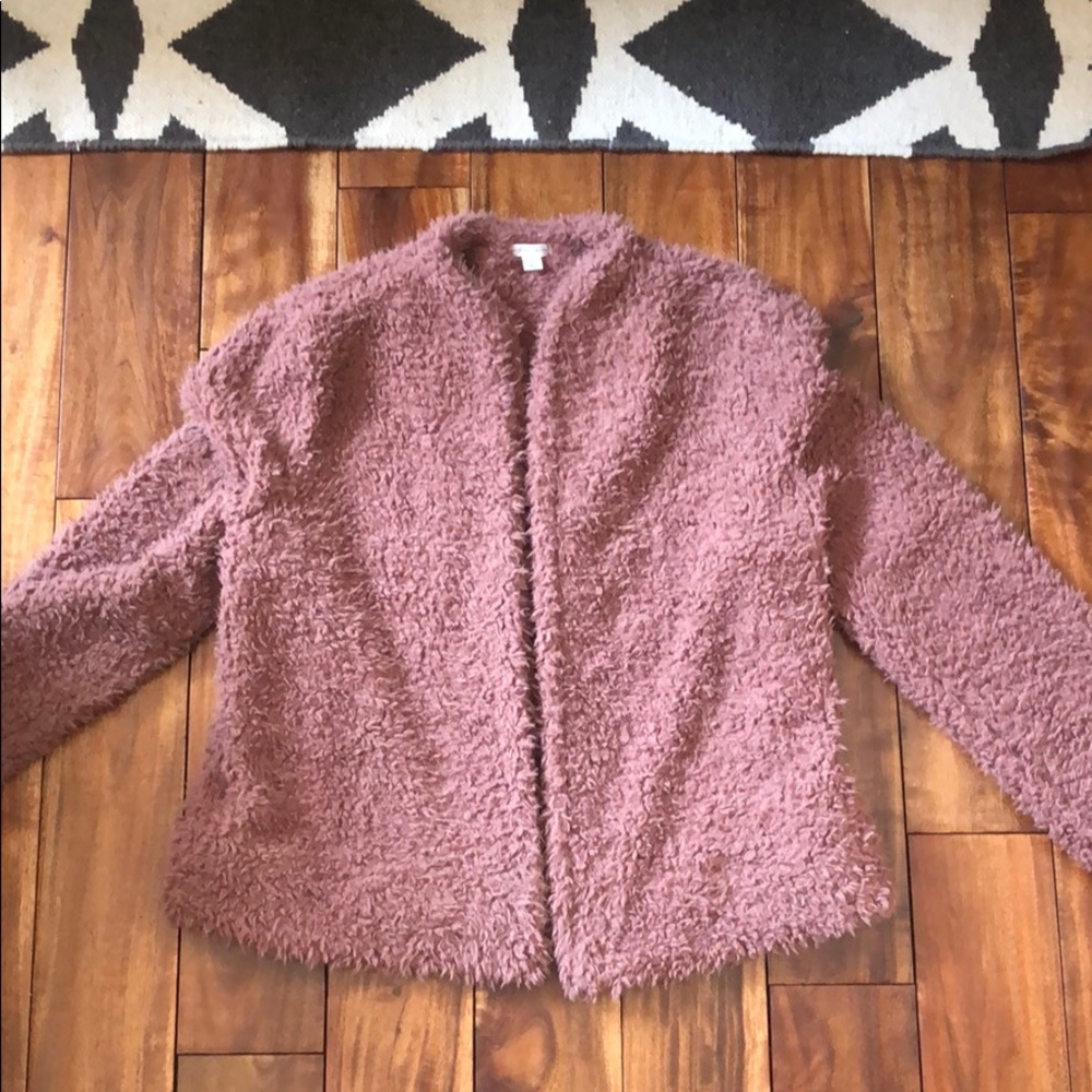 Melrose And Market Cropped Faux Fur Jacket